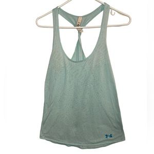 Under Armour Tank Womens S Aqua Heatgear‎ Scoop Neck Activewear Tank Racerback